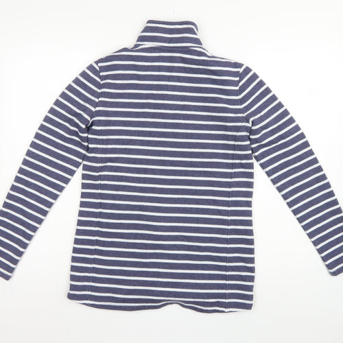 Mountain Warehouse Women’s Blue Stripe Half Zip Fleece Sweatshirt UK 8