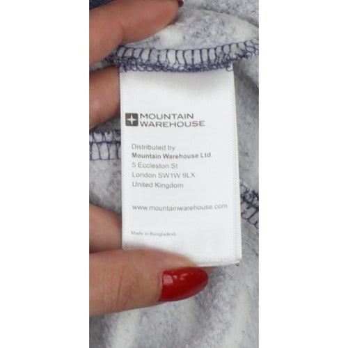 Mountain Warehouse Women’s Blue Stripe Half Zip Fleece Sweatshirt UK 8