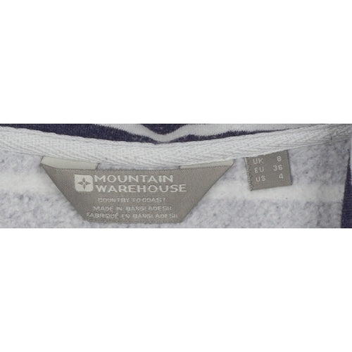 Mountain Warehouse Women’s Blue Stripe Half Zip Fleece Sweatshirt UK 8