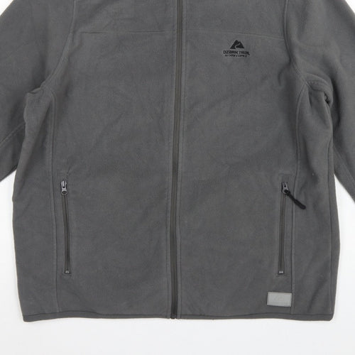 Ozark Trail Men’s Grey XL Fleece Jacket Full Zip Outdoor