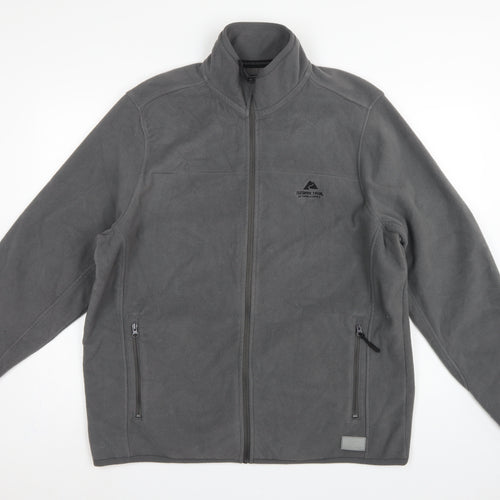 Ozark Trail Men’s Grey XL Fleece Jacket Full Zip Outdoor