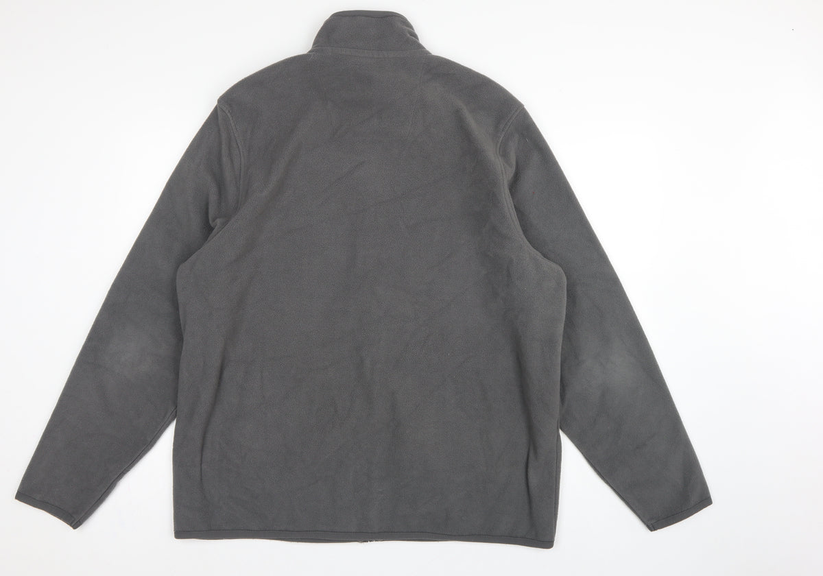 Ozark Trail Men’s Grey XL Fleece Jacket Full Zip Outdoor