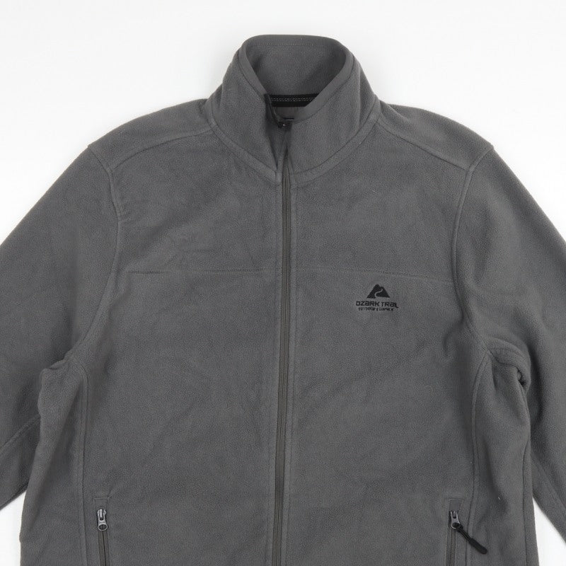 Ozark Trail Men’s Grey XL Fleece Jacket Full Zip Outdoor