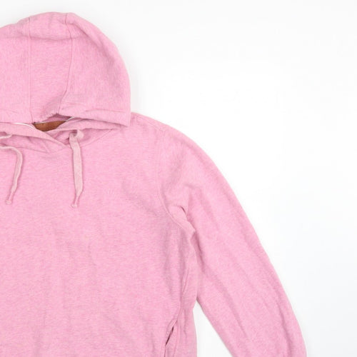 Fat Face Women’s Pink M Pullover Hoodie Drawstring Pockets Cotton Blend