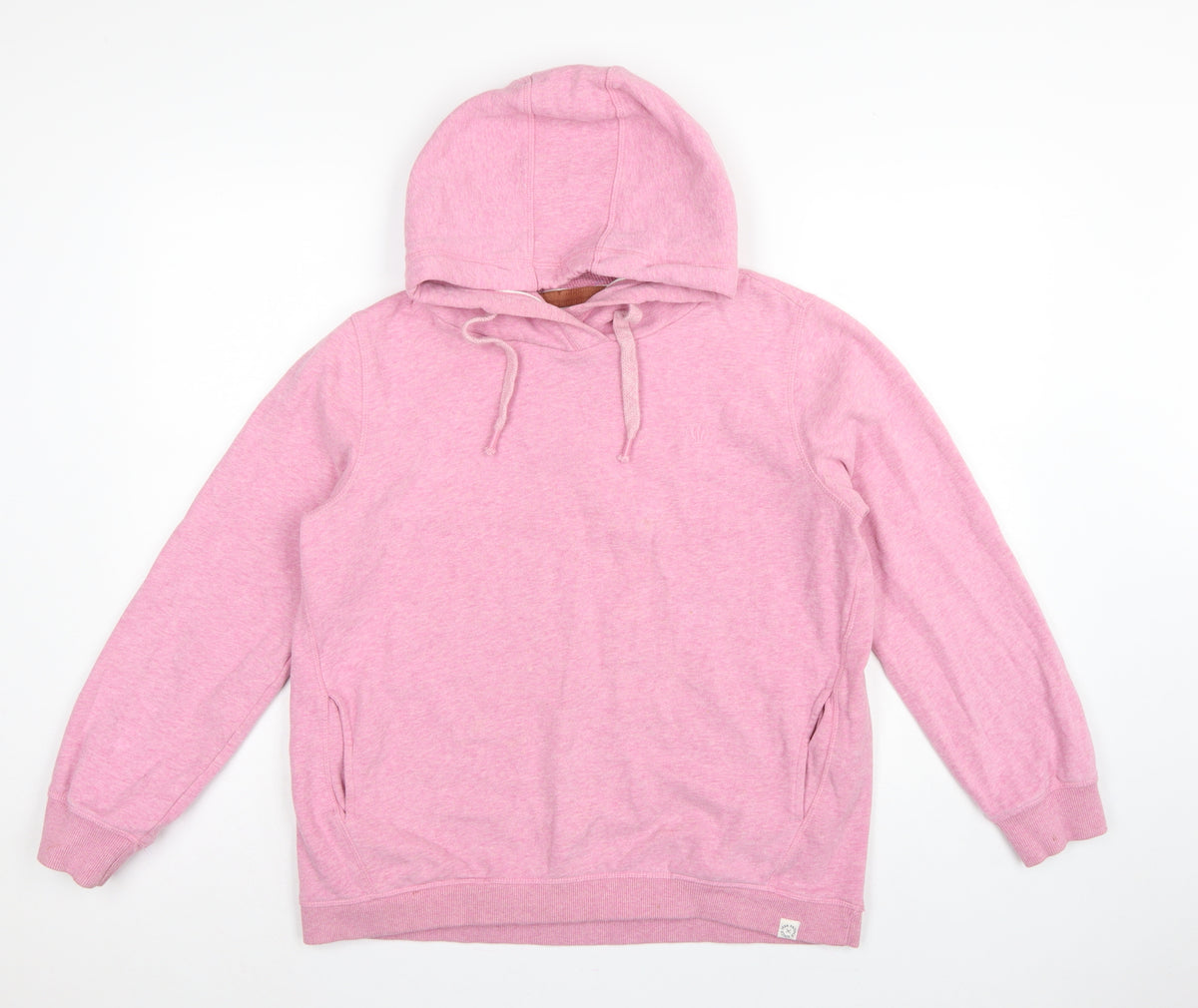Fat Face Women’s Pink M Pullover Hoodie Drawstring Pockets Cotton Blend