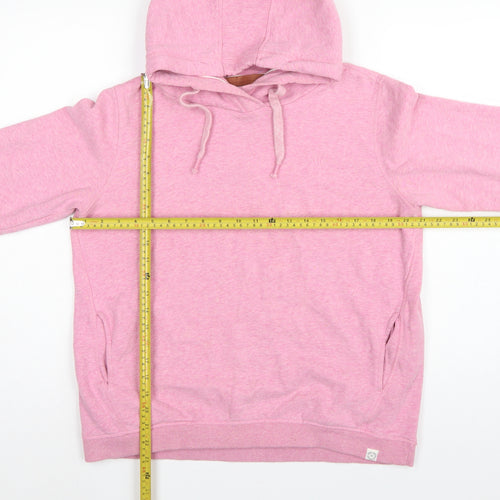 Fat Face Women’s Pink M Pullover Hoodie Drawstring Pockets Cotton Blend
