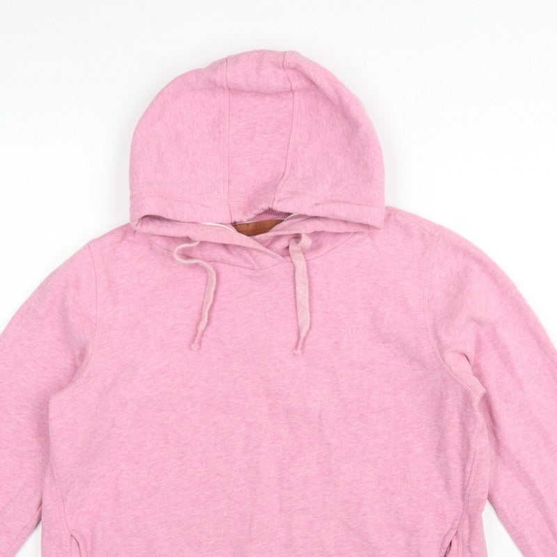 Fat Face Women’s Pink M Pullover Hoodie Drawstring Pockets Cotton Blend
