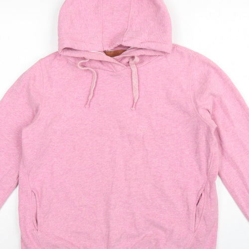 Fat Face Women’s Pink M Pullover Hoodie Drawstring Pockets Cotton Blend