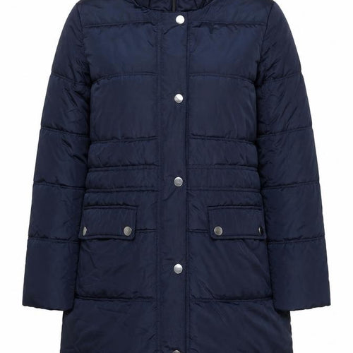 Centigrade Women Blue S Long Puffer Quilted Polyester Coat