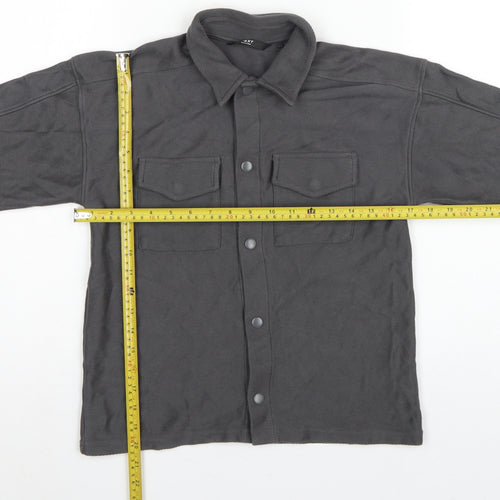 Next Boys Grey 9 Years Basic Button-Up Long Sleeve Cotton Shirt