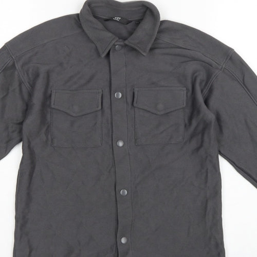 Next Boys Grey 9 Years Basic Button-Up Long Sleeve Cotton Shirt