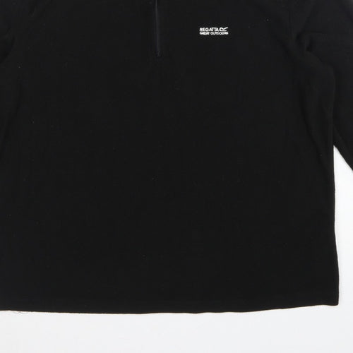Regatta Mens Black XL 1/4 Zip Fleece Sweatshirt Outdoor Hiking