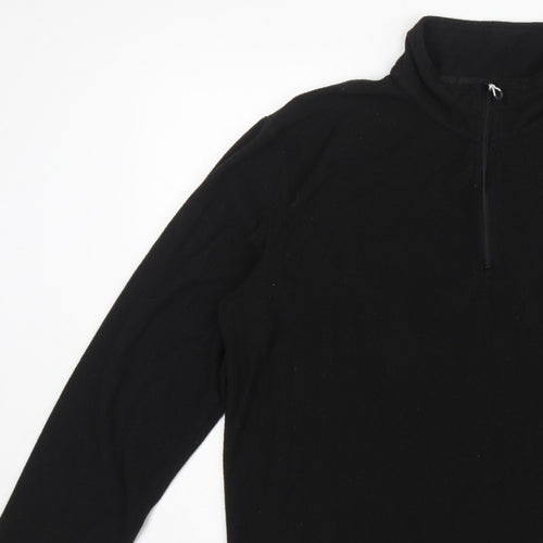 Regatta Mens Black XL 1/4 Zip Fleece Sweatshirt Outdoor Hiking