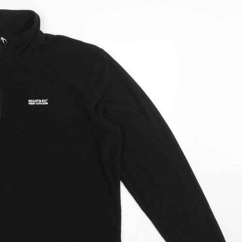Regatta Mens Black XL 1/4 Zip Fleece Sweatshirt Outdoor Hiking