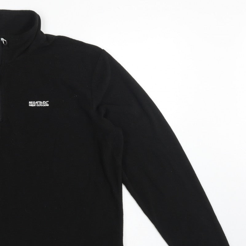 Regatta Mens Black XL 1/4 Zip Fleece Sweatshirt Outdoor Hiking
