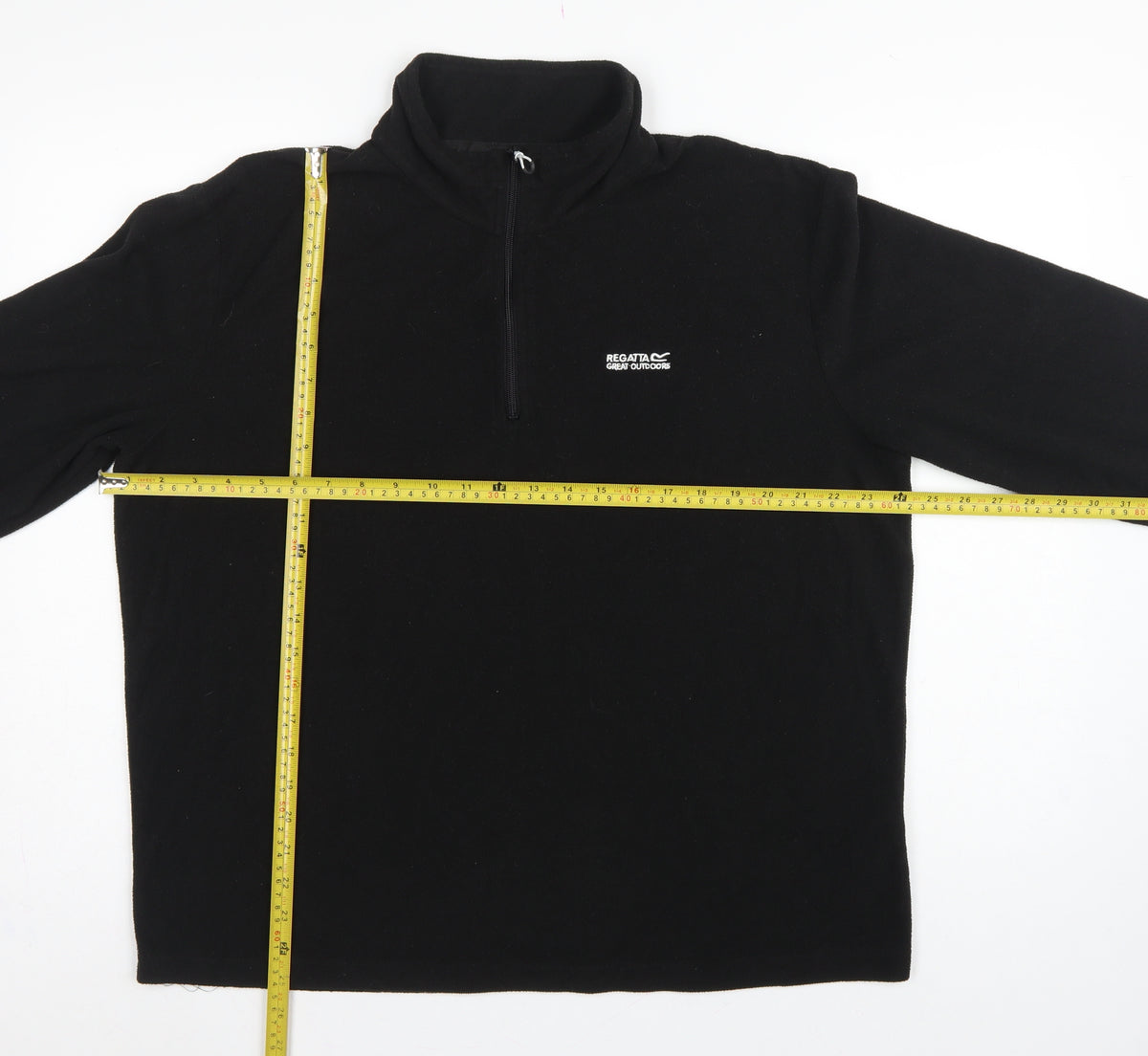 Regatta Mens Black XL 1/4 Zip Fleece Sweatshirt Outdoor Hiking