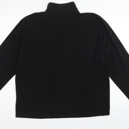 Regatta Mens Black XL 1/4 Zip Fleece Sweatshirt Outdoor Hiking