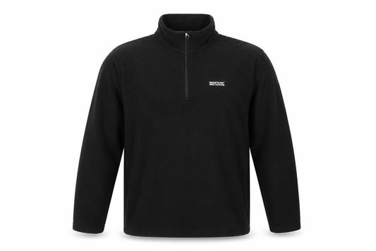 Regatta Mens Black XL 1/4 Zip Fleece Sweatshirt Outdoor Hiking