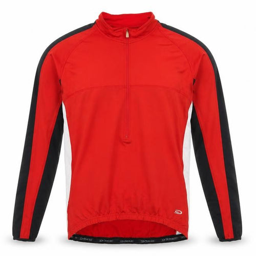 Crane Bike Men's Red Large 1/4 Zip Cycling Track Jacket Stretch