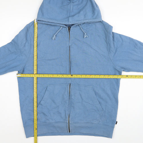 Finisterre Men’s Blue Organic Cotton L Full Zip Hooded Hoodie