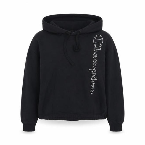 Champion Women’s Black Small Logo Print Pullover Hoodie