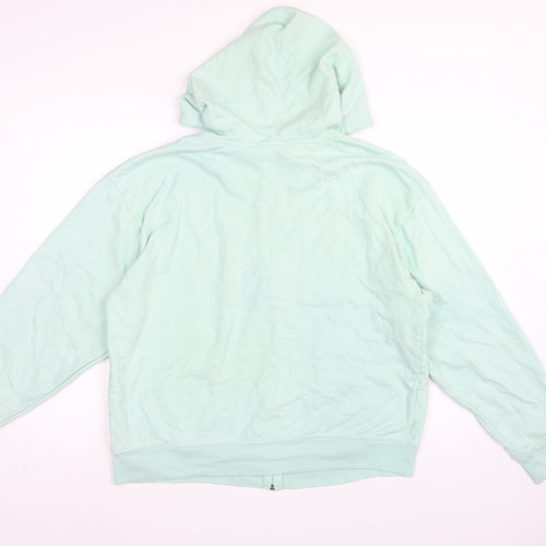 Gap Women’s Mint Green L Full Zip Hooded Logo Hoodie Cotton Blend