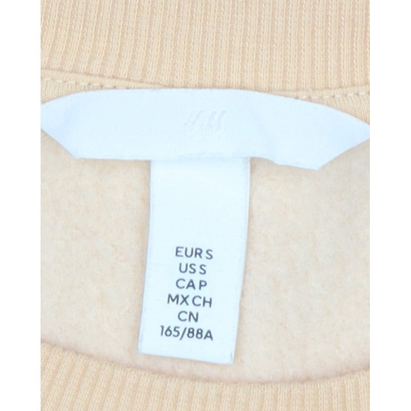 H&M Women Yellow S Cropped Drawstring Hem Raglan Sweatshirt