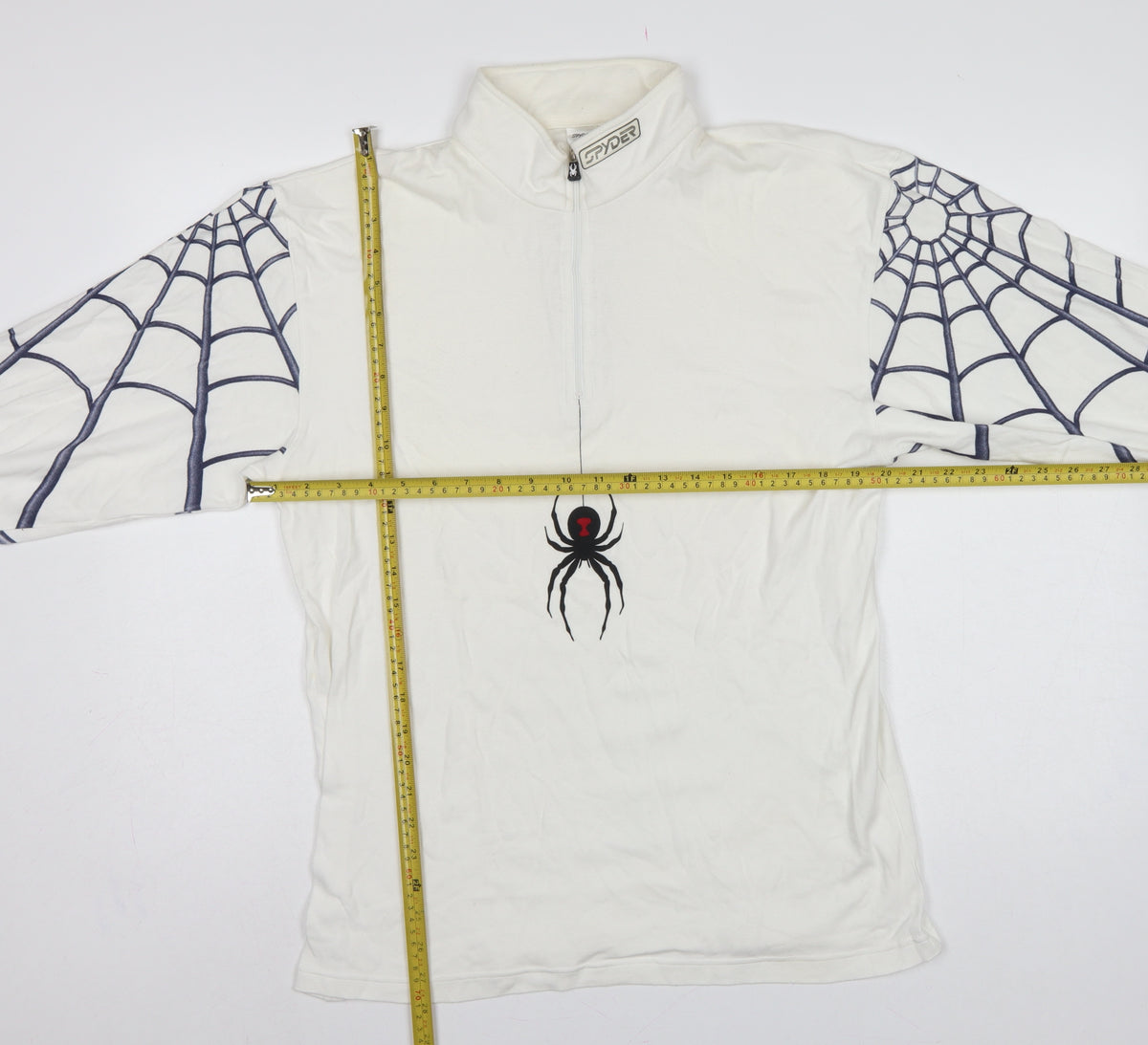 Spyder Men’s White M 1/4 Zip Spider Graphic Ski Sweatshirt Pullover