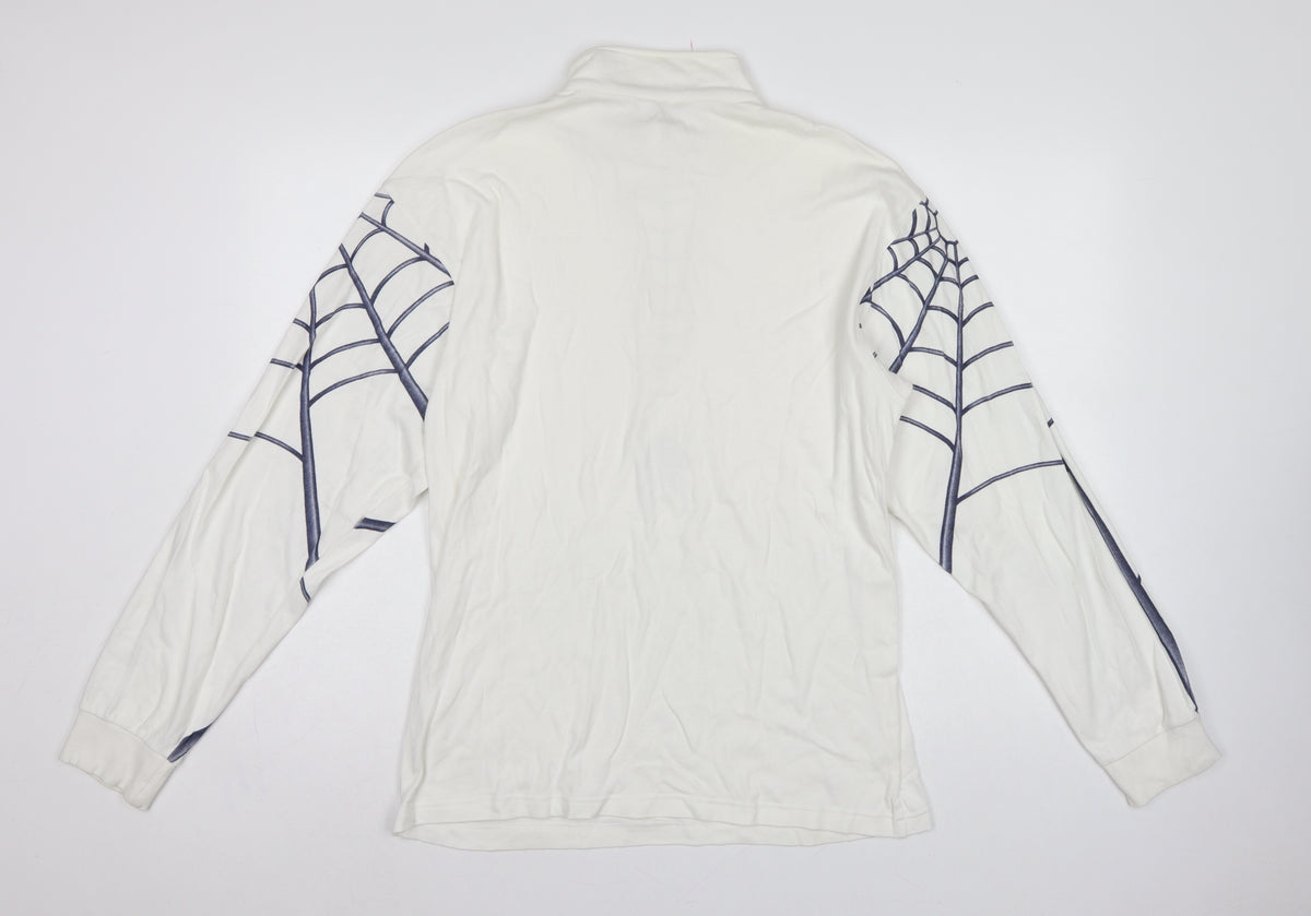 Spyder Men’s White M 1/4 Zip Spider Graphic Ski Sweatshirt Pullover