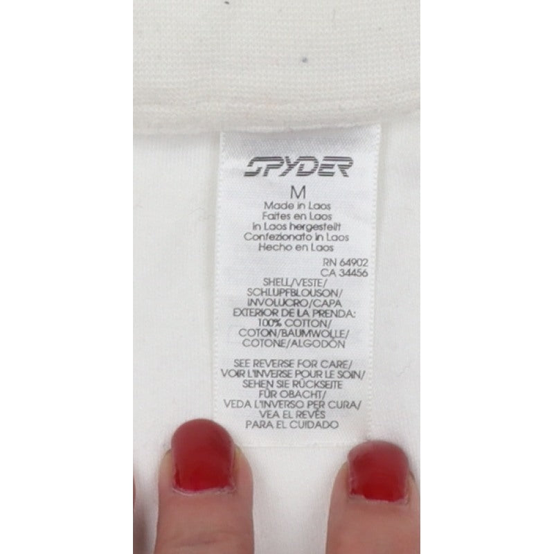 Spyder Men’s White M 1/4 Zip Spider Graphic Ski Sweatshirt Pullover