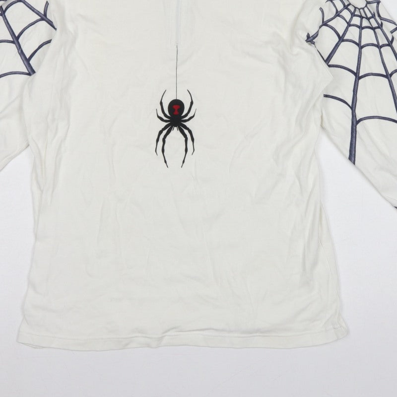 Spyder Men’s White M 1/4 Zip Spider Graphic Ski Sweatshirt Pullover