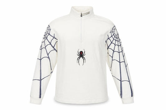 Spyder Men’s White M 1/4 Zip Spider Graphic Ski Sweatshirt Pullover