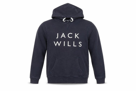 Jack Wills Men’s Blue XS Pullover Logo Hoodie Hooded Cotton Blend