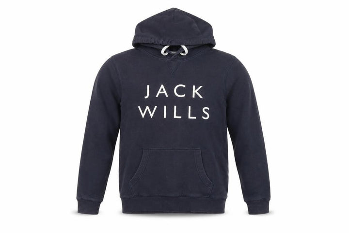 Jack Wills Men’s Blue XS Pullover Logo Hoodie Hooded Cotton Blend