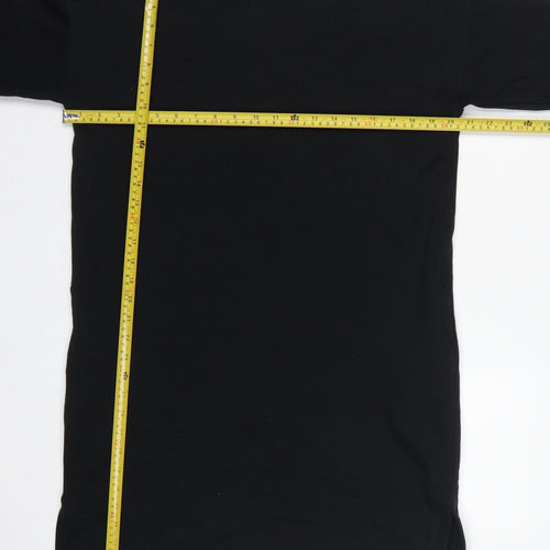 Next Women Black UK 12-14 Jumper Dress Long Sleeve Crew Neck Casual