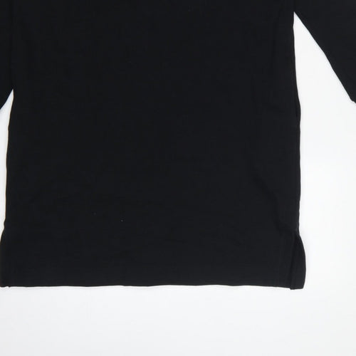 Next Women Black UK 12-14 Jumper Dress Long Sleeve Crew Neck Casual
