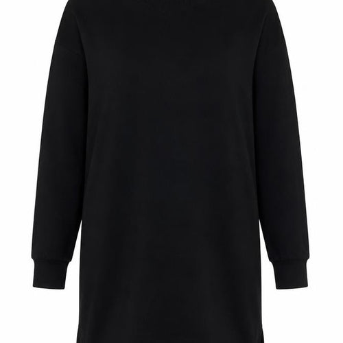 Next Women Black UK 12-14 Jumper Dress Long Sleeve Crew Neck Casual