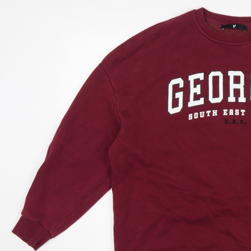V by Very Women’s Red Georgia USA Graphic Crew Neck Sweatshirt M