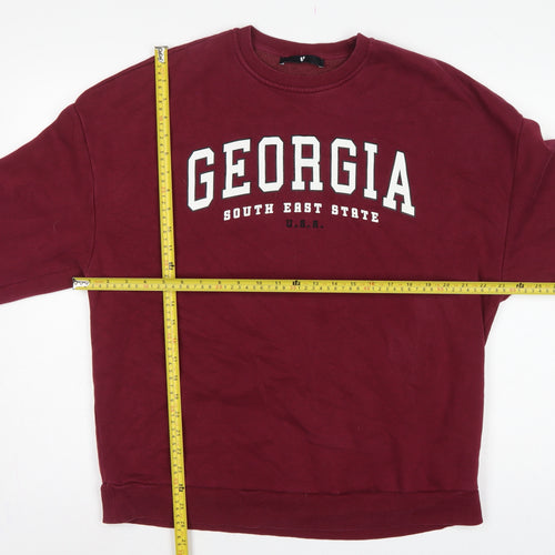 V by Very Women’s Red Georgia USA Graphic Crew Neck Sweatshirt M