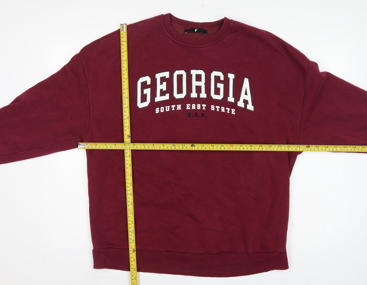 V by Very Women’s Red Georgia USA Graphic Crew Neck Sweatshirt M