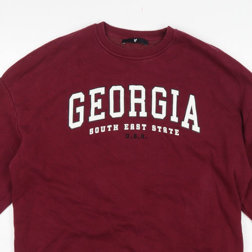 V by Very Women’s Red Georgia USA Graphic Crew Neck Sweatshirt M