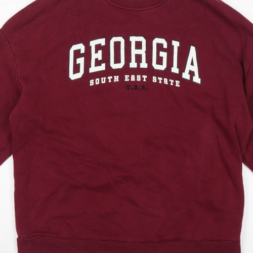 V by Very Women’s Red Georgia USA Graphic Crew Neck Sweatshirt M