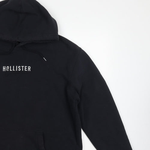 Hollister Men’s Black XL Pullover Logo Hoodie Kangaroo Pocket