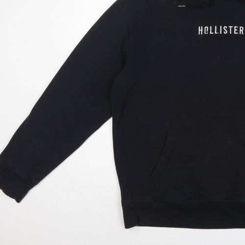 Hollister Men’s Black XL Pullover Logo Hoodie Kangaroo Pocket