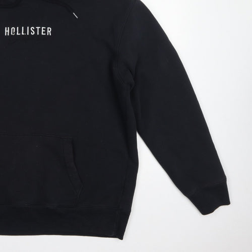 Hollister Men’s Black XL Pullover Logo Hoodie Kangaroo Pocket