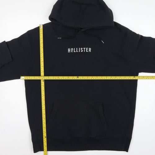 Hollister Men’s Black XL Pullover Logo Hoodie Kangaroo Pocket