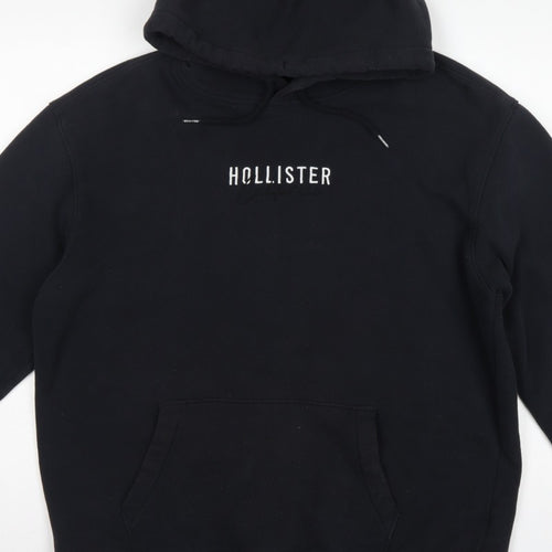 Hollister Men’s Black XL Pullover Logo Hoodie Kangaroo Pocket