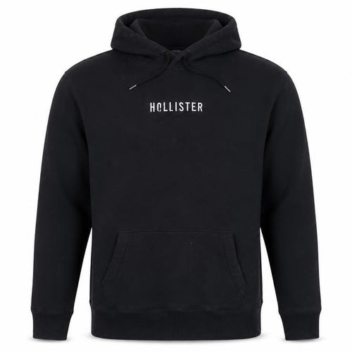 Hollister Men’s Black XL Pullover Logo Hoodie Kangaroo Pocket
