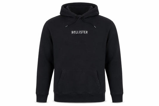 Hollister Men’s Black XL Pullover Logo Hoodie Kangaroo Pocket