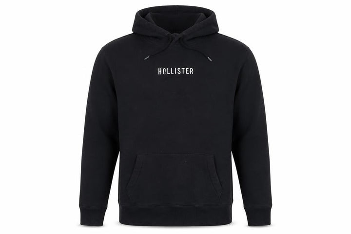 Hollister Men’s Black XL Pullover Logo Hoodie Kangaroo Pocket